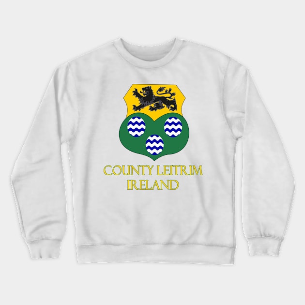 County Leitrim, Ireland - Coat of Arms Crewneck Sweatshirt by Naves